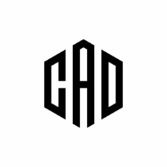 CAD Initial three letter logo hexagon