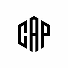 CAP Initial three letter logo hexagon
