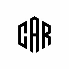 CAR Initial three letter logo hexagon
