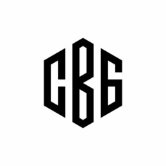 Fototapeta premium CBG Initial three letter logo hexagon