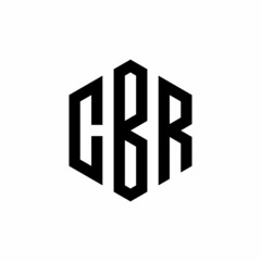 CBR Initial three letter logo hexagon