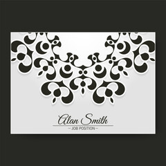 Luxury business card template with Ornaments design