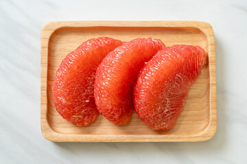 fresh red pomelo fruit or grapefruit