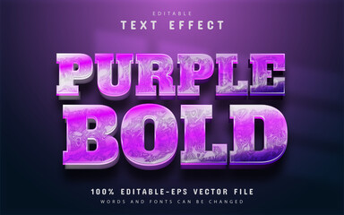 Purple bold text effect editable