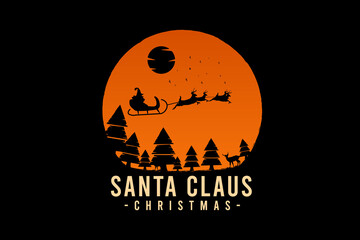 Santa claus,t-shirt merchandise silhouette mockup typography
