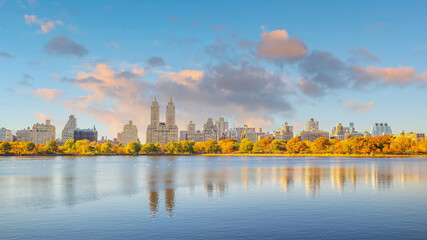 Central Park in autumn  in midtown Manhattan New York City