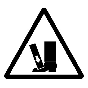 Foot Crush Force From Above Symbol Sign, Vector Illustration, Isolate On White Background Label .EPS10