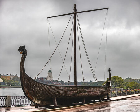 Drakkar. An exact copy of the Viking ship.