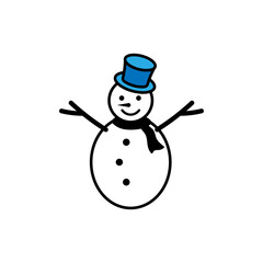 Snowman icon design template illustration isolated