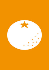 みかん　シルエット