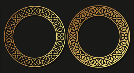 Luxury round border frame design