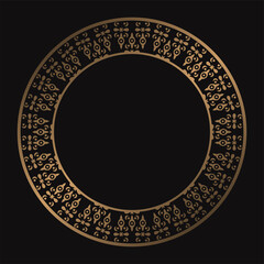 Luxury round border frame design