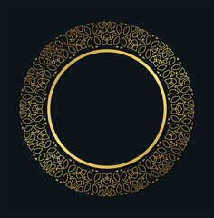 Luxury round border frame design