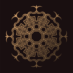 Luxury dark Mandala background design template