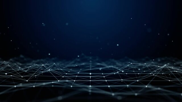 Digital Cyberspace, Digital Data Network and Blockchain Connections. Technology Digital Data Background Concept.