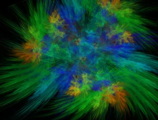 Selbstklebende Fototapete Gemixte farben Imaginatory fractal background abstract Image