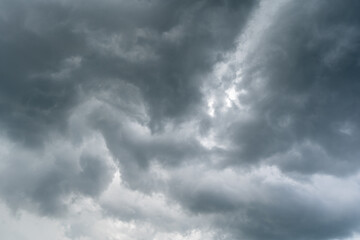 Dark and ominous Cumulonimbus Clouds just before they begin their down pour of rain.