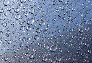 Water Drops on Car Hood Abstract Background