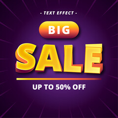 BIG Sale Banner Text Style Effect