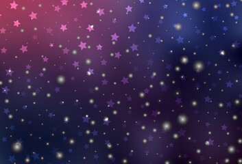 Fototapeta premium Dark Purple vector backdrop in holiday style.