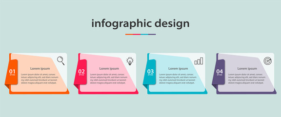 Business infographic template with steps Can be used for info graphics, flow charts, presentations, web sites, banners, printed materials. See Less 