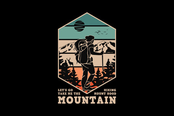 .Mountain, design sleety retro style