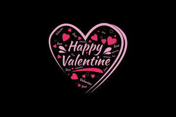 Happy valentine, design sleety love style