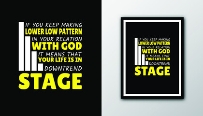 Bible quote design about relationship with GOD in black background. Typography motivational quote.