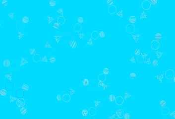 Light Blue, Red vector background with polygonal style with circles.