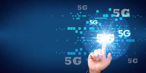 Touching global digital network and data customer connection, Social network, 5G technology