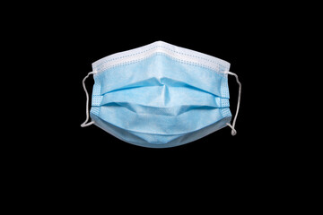 Obraz premium medical protective mask on black background prevent corona virus