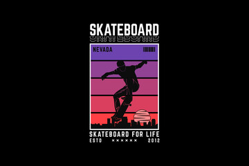 .Skateboard, design silhouette urban style