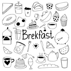 Set of breakfast