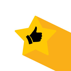 Thumb up sketch icon for web and mobile. Drawn hand, raster. Like and star.
