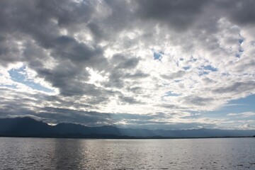 clouds over the river