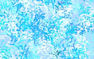 Light Green vector doodle texture with leaves, branches.