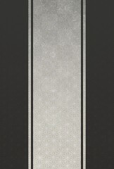 灰色と黒色で塗り分けられた市松と麻葉模様の和柄背景（ハガキ比率）