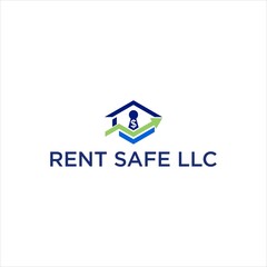 rent safe investing home logo for real estate vector