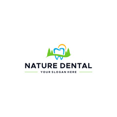 modern natural DENTAL forest dentist logo design 