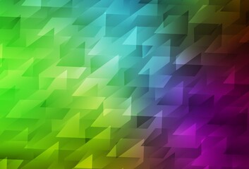 Obraz premium Light Pink, Green vector background in polygonal style.