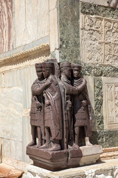 Portrait of the Four Tetrarchs Diocletia, Maximianus, Galerius and Constantius, sacked from the Byzantine Philadelphion palace in 1204 at the corner of St. Mark's basilica