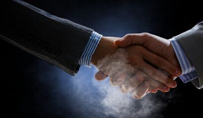 Partnership concept. Image of handshake