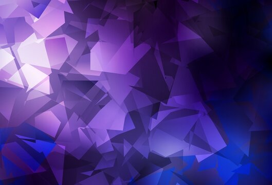 Dark Purple vector abstract mosaic background.