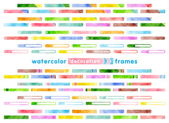 watercolor colorful vector decoration frame