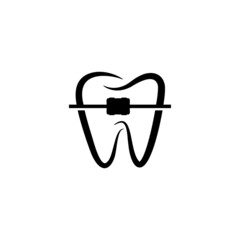 Dental braces icon design illustration template