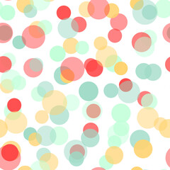 Seamless pattern with colorful dots. Vector