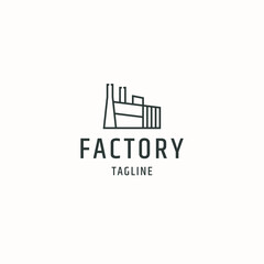 Factory logo icon design template flat vector illustration