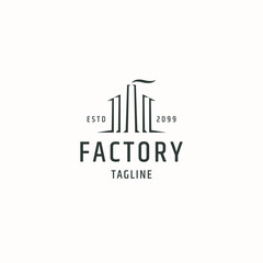 Factory logo icon design template flat vector illustration