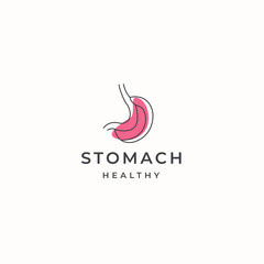 Stomach logo icon design template flat vector illustration