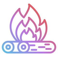 Fototapeta premium bonfire gradient icon